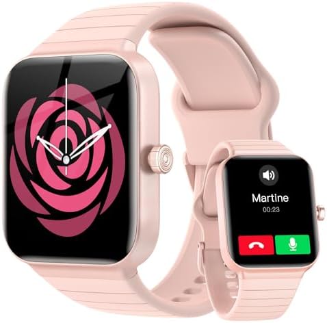 Reloj inteligente Alexa para mujer - 100+ modos deportivos - IP68 1,8'' pulsera Juventus Telefónica Fitness