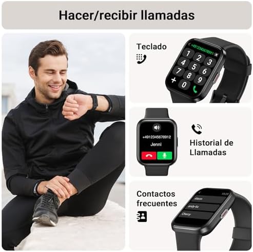 Tensky Reloj Inteligente Hombre ClimeCo Certified con Llamadas y Voz de Alexa
Tensky Reloj Inteligente Hombre 110 Modos 