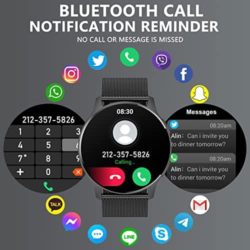 Reloj inteligente mujer llamadas Bluetooth asistente voz múltiples correa actividad podómetro calories 20 modos deporte 