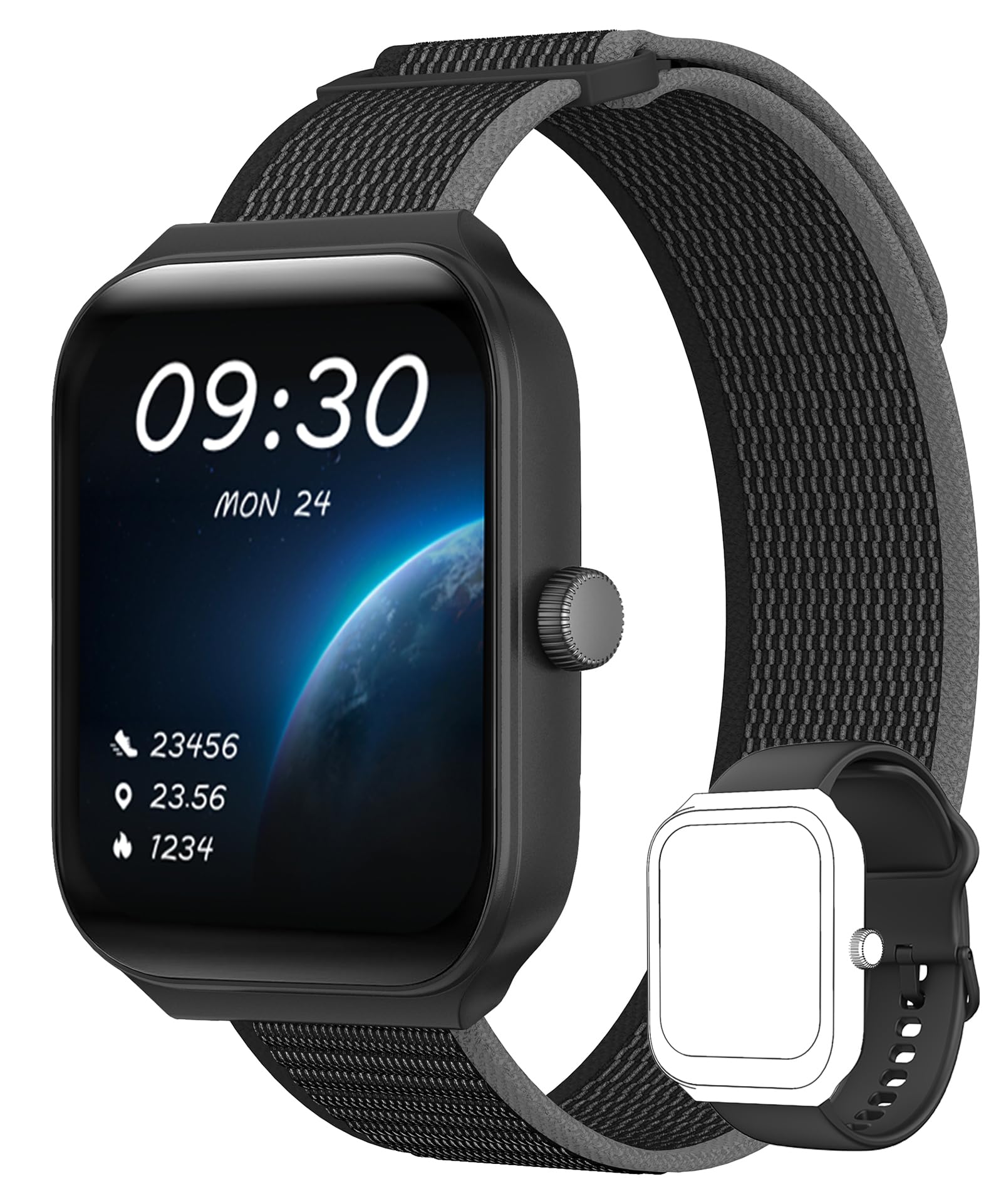 TOOBUR Reloj Inteligente para Mujer y Hombre Alexia, Pantalla Sumergible 1.95"compatible con Android e iOS