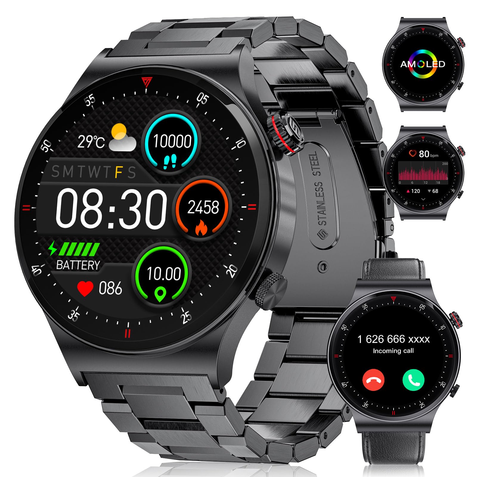 LIGE Reloj Inteligente Hombre con Llamadas Bluetooth, Always-On Display, 100+ Modos Deportivos Negro
LIGE Reloj Intelige