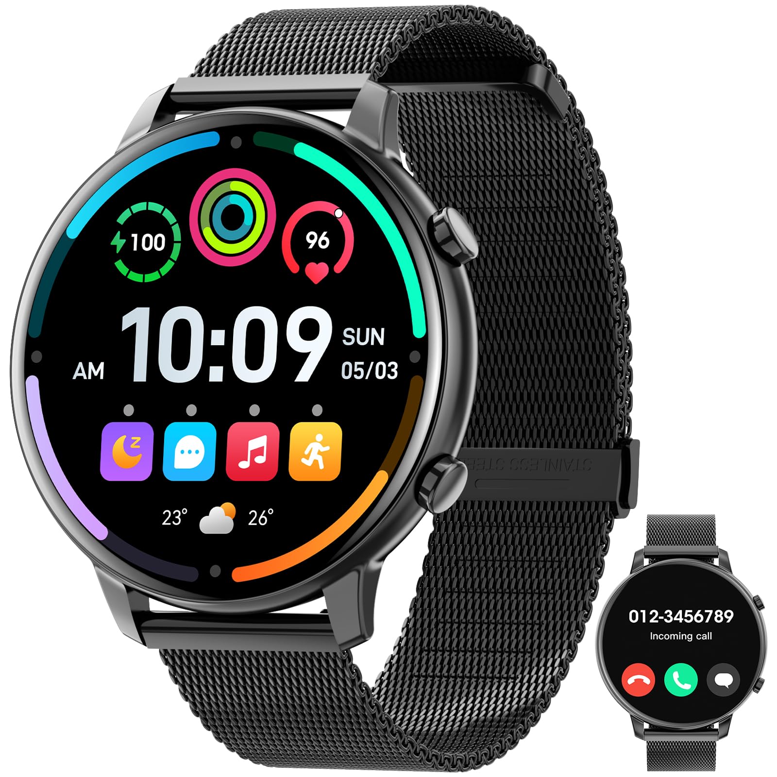 Hwagol Reloj Inteligente para Hombres y Mujeres con GPS y Monitoreo de Sueño